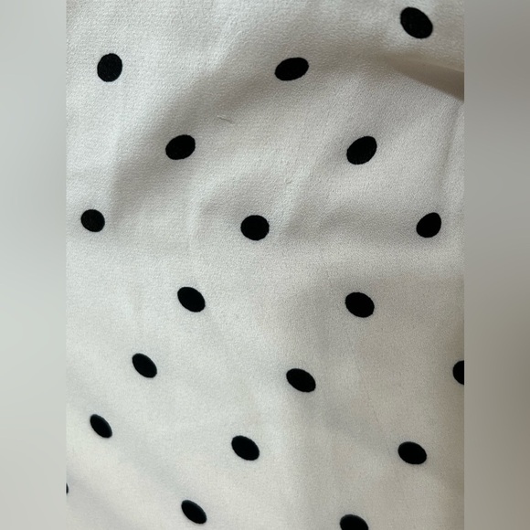 Torrid Polka Dot V-Neck Sheer 3/4 Sleeves Off White Pullover Blouse Plus Size 00 - Picture 5 of 12